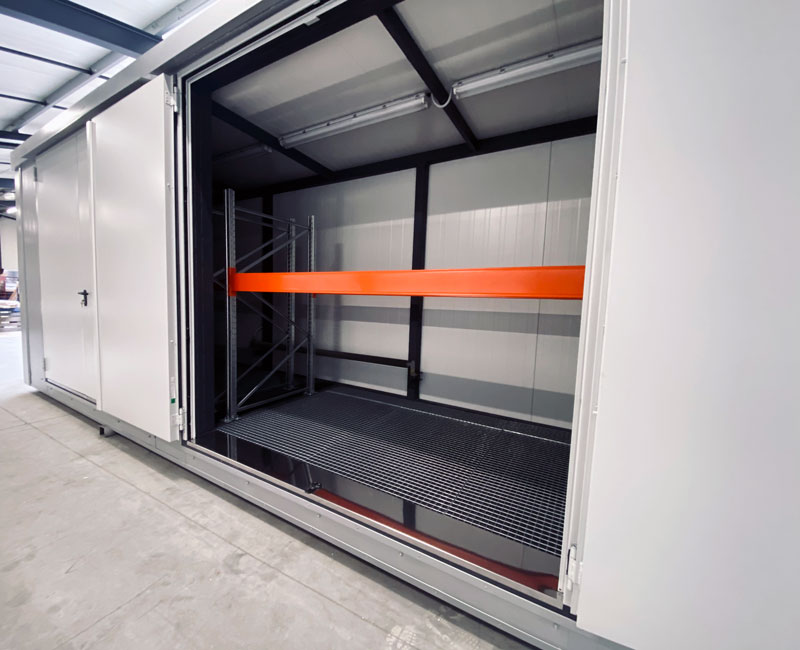 Brandwerende containers • Brandwerend opslag compartiment • Opslag van gevaarlijke stoffen