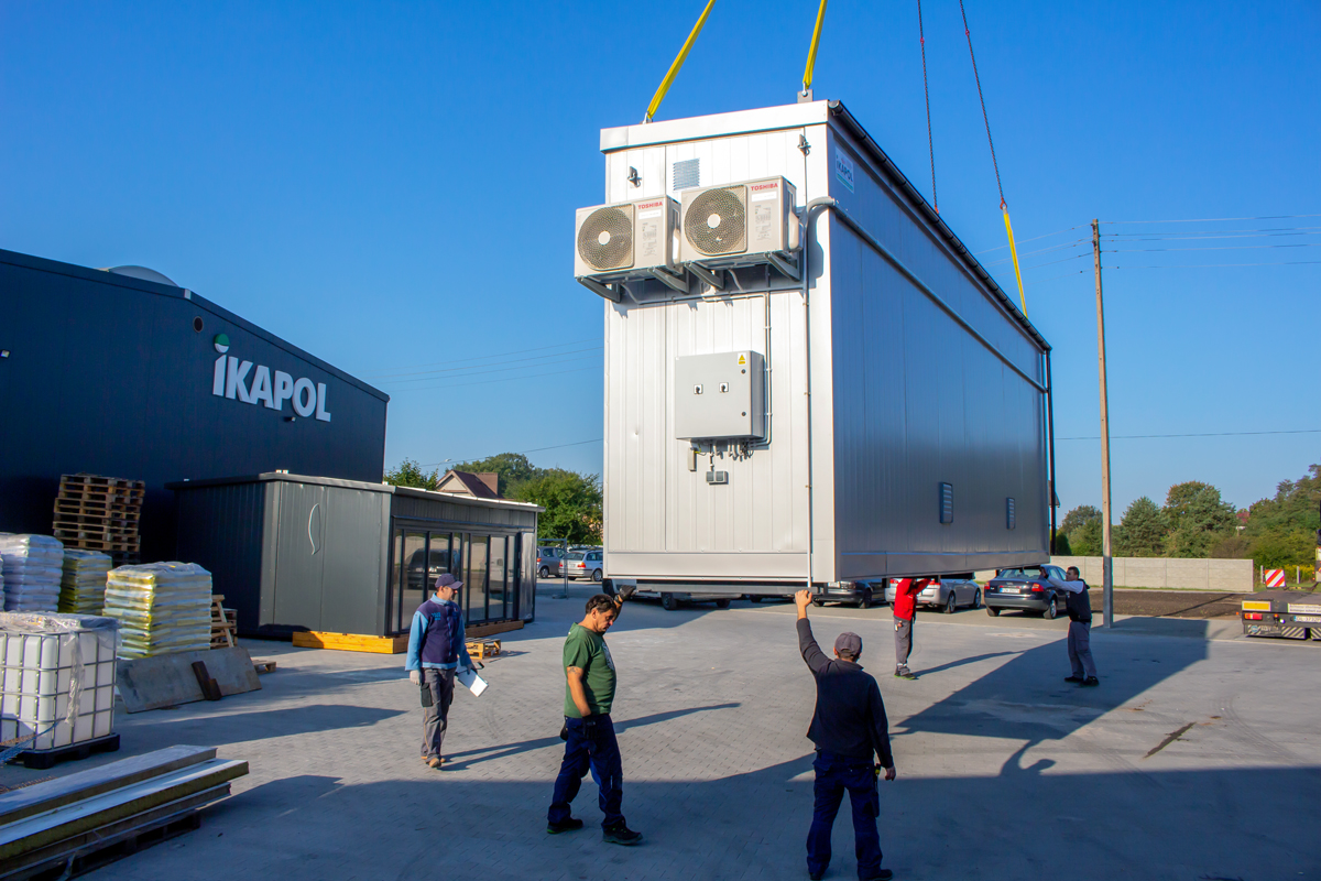 Gevaarstoffenopslag, containers voor gevaarlijke stoffen, vrijstaande container, opslagsystemen voor gevaarlijke stoffen van de specialist, gevaarlijke stoffen container • Fabrikant IKAPOL